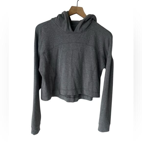 Lululemon cropped stretch hoodie grey 8 - Picture 2 of 8